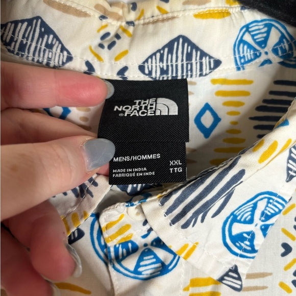 The North Face Baytrail Pattern Button Down Short Sleeve Shirt XXL - Picture 3 of 8